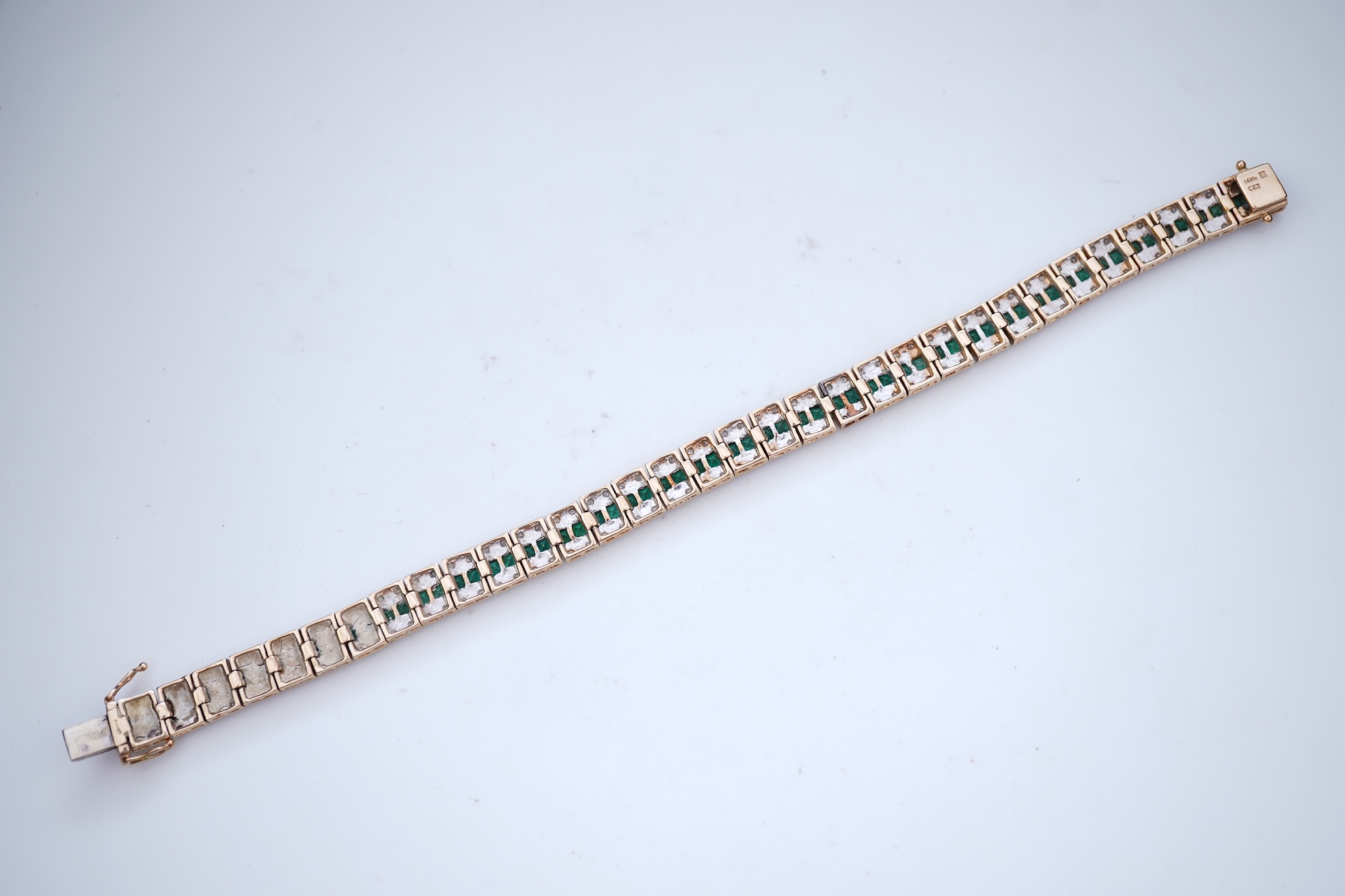 A lady's 2002 gilt steel Raymond Weil quartz wrist watch, with mother of pearl dial and simulated diamond dot numerals, with box and papers.